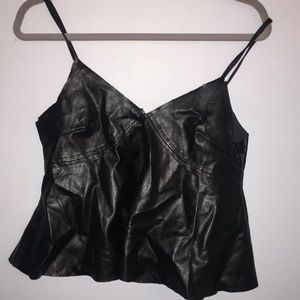 Black leather top